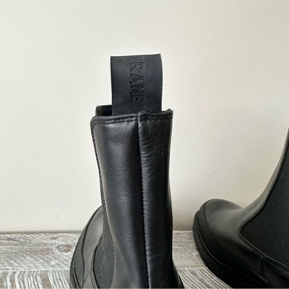 Frame-Women's Le Holland Leather & Rubber Chelsea Black Boots - Picture 6 of 10